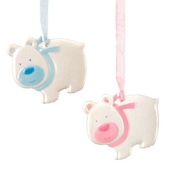 Pink Baby’s First Polar Bear Ornament - Picture 2 of 3